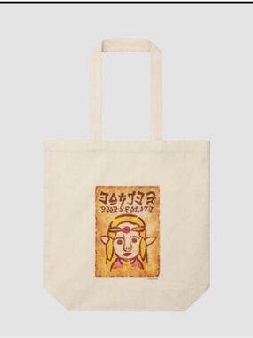 Legend of Zelda Canvas Tote with Illustrated Character Graphic NWT
